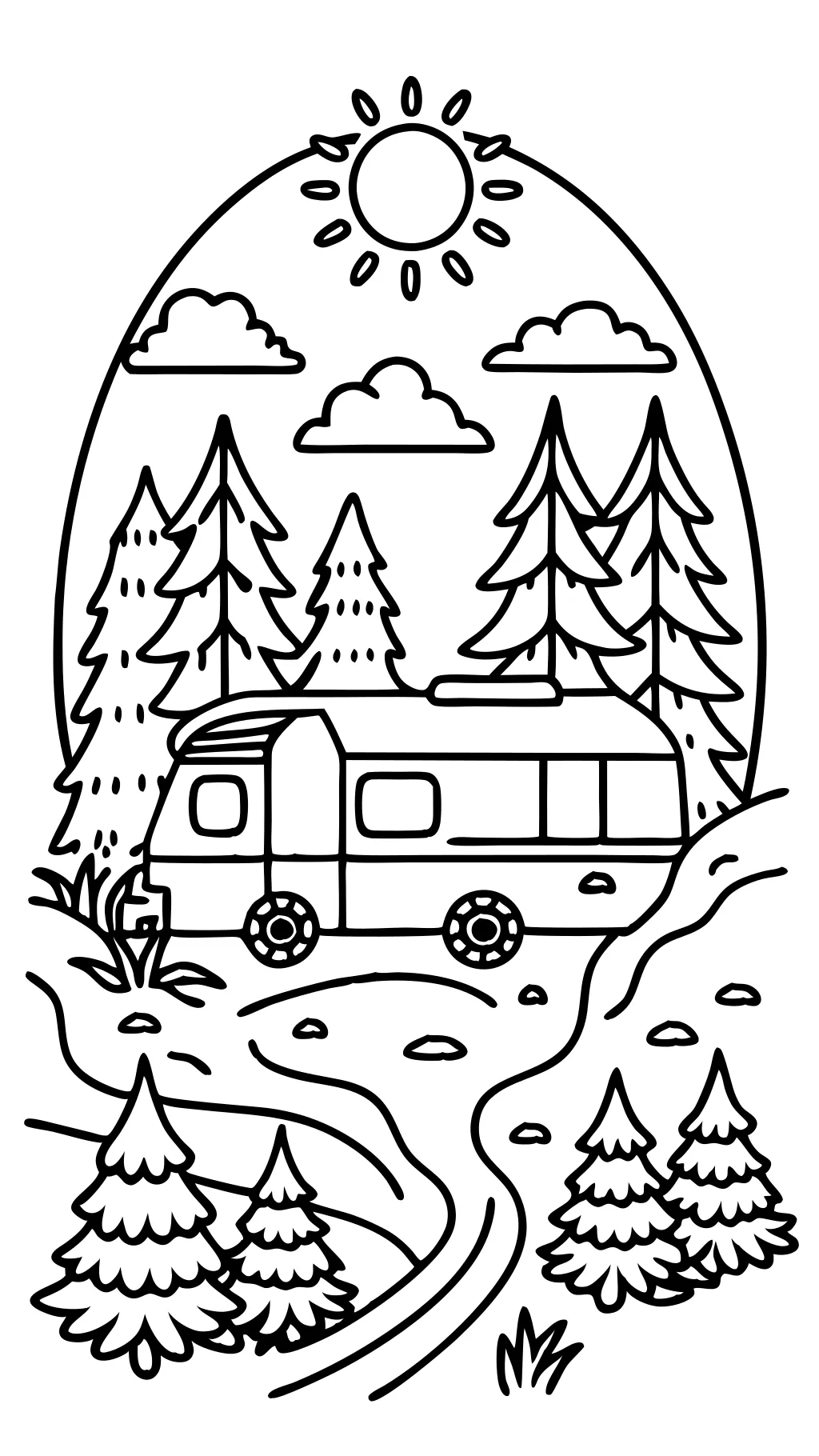 coloriage de camping-car